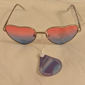 NEW pink/blue gradient heart sunglasses